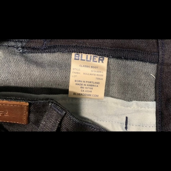 NWT $245‎ Men’s Bluer Classic Boot Jeans Sz 25L 27L - Picture 5 of 11